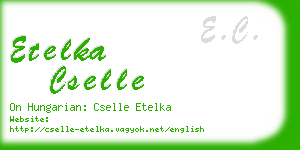 etelka cselle business card